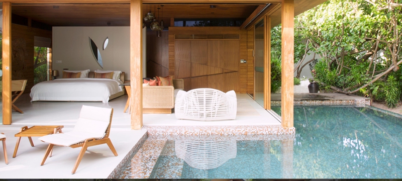 房型内部设施图片参考，如无边泳池与电视及音响， 蝠鲼别墅-Manta Villa maldievs(库达希蒂岛 Coco Privé Kuda Hithi Island) 